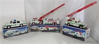 3 Collectable Hess Trucks In Boxes