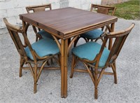Deco Rattan Sliding Flip Top  Table With 4 Chairs