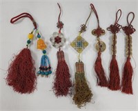 Collection Of 6 Asian Hanging Knot Tassels
