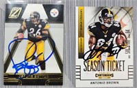 Brown and Bettis Signed Cards - No COA.