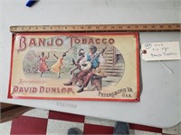 17x9 tin sign advertising Banjo tobacco