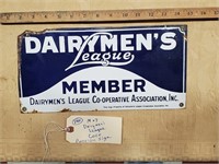 14x7 Dairymen's League Coop porcelain sign