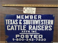 20x12 Texas & Southwestern Cattle Raisers sign