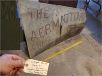 50x37 Antique dbl sided AERMOTOR windmill fin sign