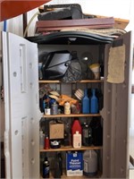 Rubbermaid storage cabinet, welding helmets