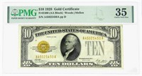 1928 $10 GOLD CERTIFICATE PMG 35