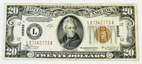 1934A $20 "HAWAII" FED RSV NOTE