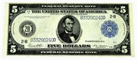 1914 $5 FEDERAL RESERVE NOTE