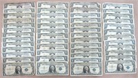 (50) $1 SILVER CERTIFICATES - U.S. CURRENCY
