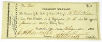 1862 $1 TEXAS TREASURY WARRANT