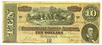1864 $10 CONFEDERATE STATES of AMERICA