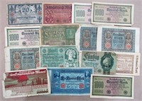 15 pc LARGE FOREIGN CURRENCY / PAPER MONEY