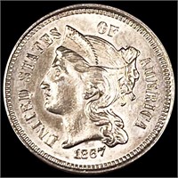 1867 Nickel Three Cent UNCIRCULATED