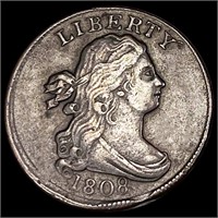 1808 Draped Bust Half Cent CLOSELY UNCIRCULATED