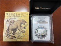 PF70 UCAM Australia Megafauna 1oz .999 Silver coin