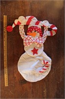 2X3 FLAG SNOWMAN HANGING ON A CANDY CANE