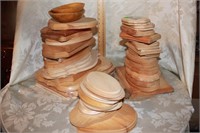 LOT OF WOOD BASES - READY FOR PAINT OR STAIN