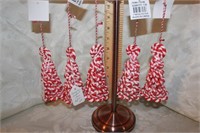 LOT OF 5 CANDY CANE TREE ORNAMENTS