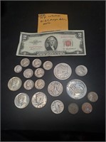20pc collection $2bill Morgan silver dollar more