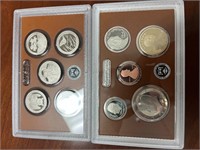 2020 US Mint Proof Coin & Quarters set (W Mint 5c)