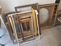 12pc lot antique wooden picture frames some gesso