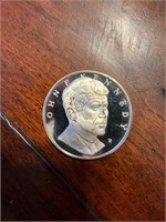 Huge Silver Proof JFK Commemorative Medal