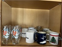 Vintage duck glasses and mug lot