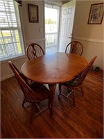 Wooden kitchen table and chairs
