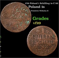 1791 Poland 1 Schilling 1s C-50 Grades vf, very fi