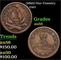 (1863) Our Country Civil War Token 1c Grades Choic