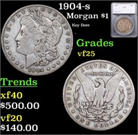 1904-s Morgan Dollar $1 Graded vf25 By SEGS