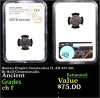 NGC Roman Empire Constantius II, AD 337-361, BI Ha