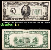 1934A $20 Green Seal Federal Reserve Note (New Yor