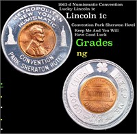 1962-d Numismatic Convention Lucky Lincoln 1c Linc