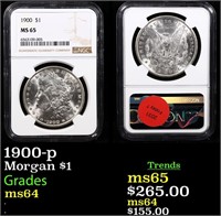 NGC 1900-p Morgan Dollar $1 Graded ms64 By NGC