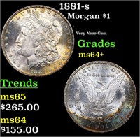 1881-s Morgan Dollar Rainbow Toned $1 Grades Choic