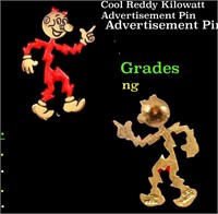 Cool Reddy Kilowatt Advertisement Pin Grades