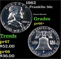Proof 1962 Franklin Half Dollar 50c Grades GEM++ P