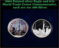 2004 Painted silver Eagle and 9/11 World Trade Cen