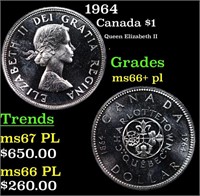 1964 Canada Dollar $1 Grades GEM++ PL