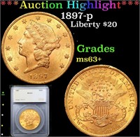 ***Auction Highlight*** 1897-p Gold Liberty Double
