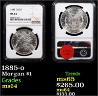 NGC 1885-o Morgan Dollar $1 Graded ms64 By NGC