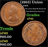 (1863) Union Civil War Token 1c Grades xf