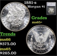 1881-s Morgan Dollar $1 Graded ms65+ By SEGS