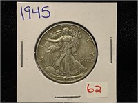1945 WALKING LIBERTY HALF DOLLAR