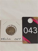 1945 P - 35% silver nickel