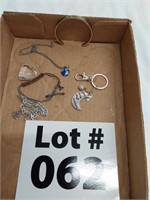 Assorted jewelry and Keychain