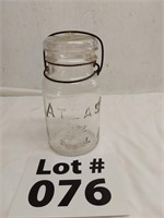 Vintage Atlas E - Z seal glass jar 8"