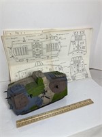 Crafted WW1 German Tank and blueprints