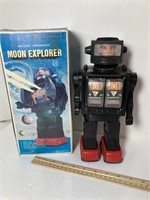 Vintage battery moon explorer robot